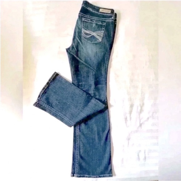 REFUGE Denim Blue Flare Jeans - Picture 2 of 4